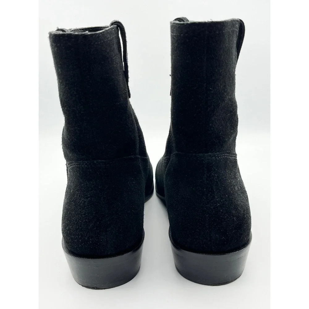Rebecca Minkoff Black Suede Western Ankle Boots Women's‎ Size 6.5M